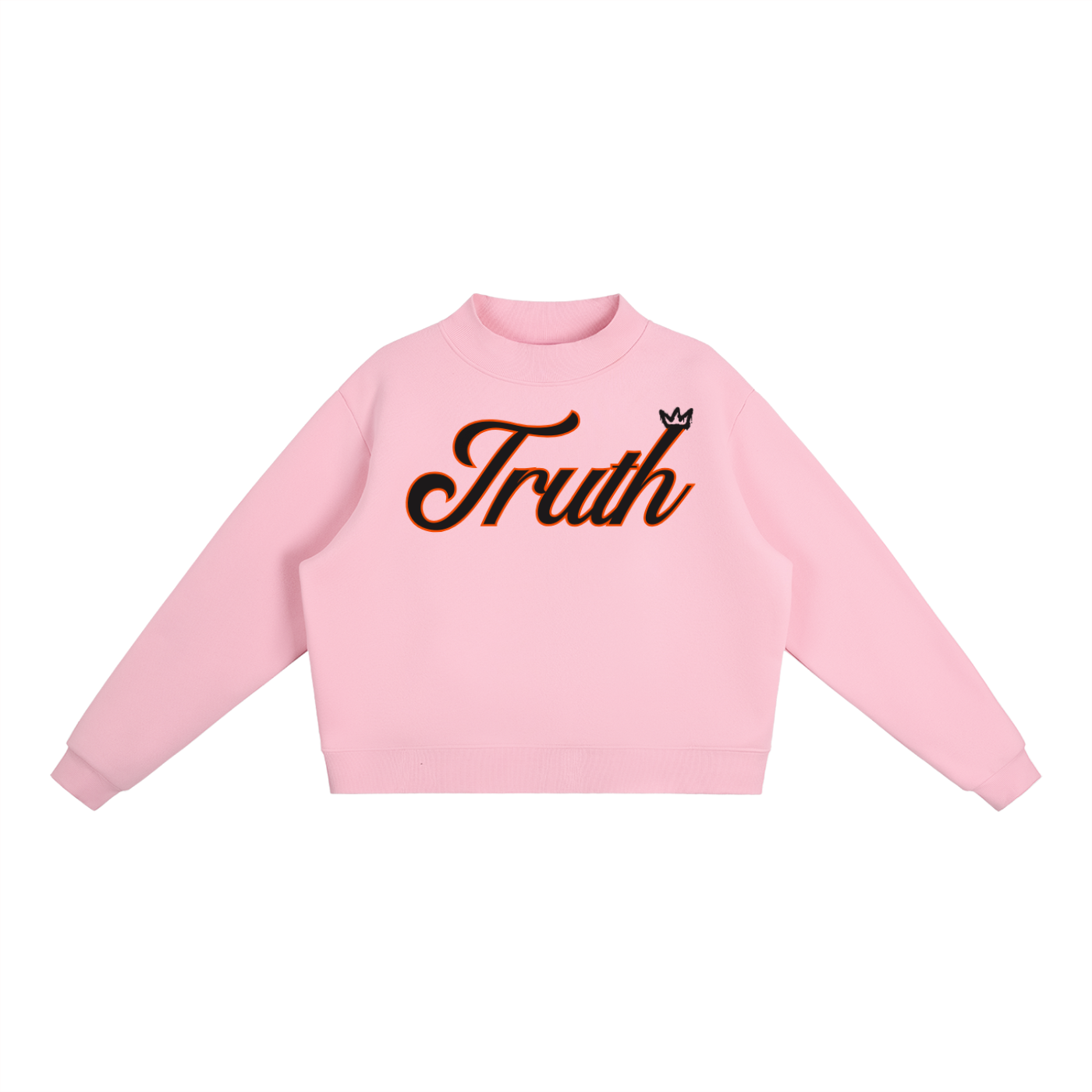 Essential Fleece Mock-Neck Crew Sweatshirt