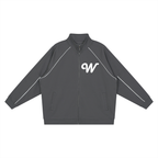 Reflection Striped Raglan Sleeve  Jacket