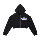 Essential Cropped Zip-Up Hoodie
