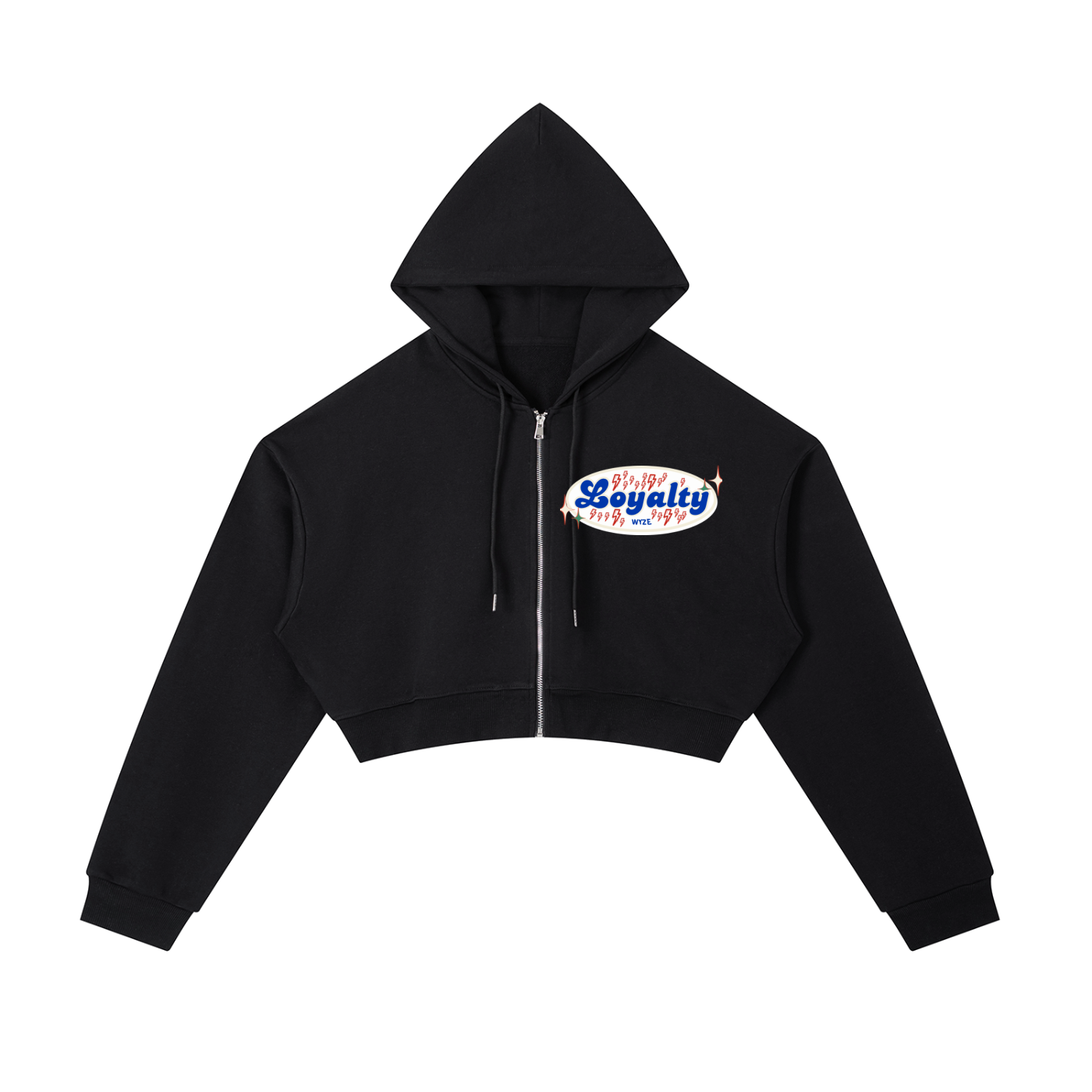 Essential Cropped Zip-Up Hoodie