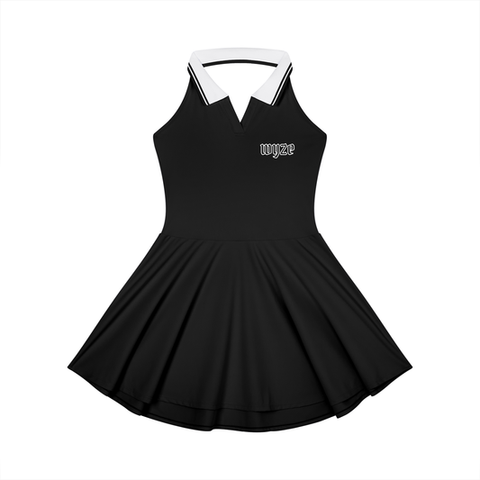 Women's Collared Halter A-Line Tennis Dress