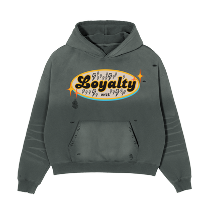 Frayed Sunfade Boxy Fleece Hoodie