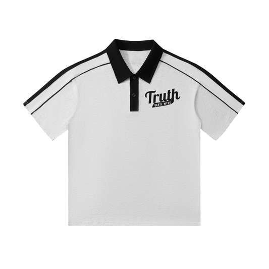 Contrast Collar Short-Sleeve Polo Shirt