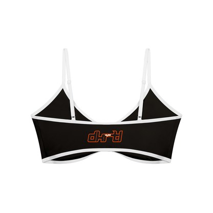 Women's Color Block Ruched V-Neck Sports Bra