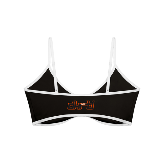 Women's Color Block Ruched V-Neck Sports Bra