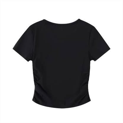 Ruched Bodycon Crop Top