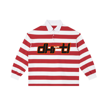 Color Block Stripe Polo Shirt