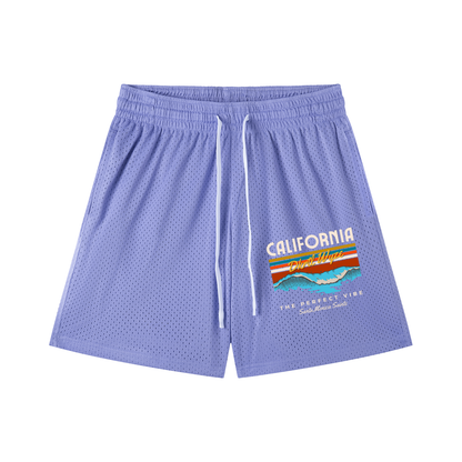 Mesh Drawstring Shorts