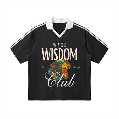 Contrast Collar Striped Soccer Jersey