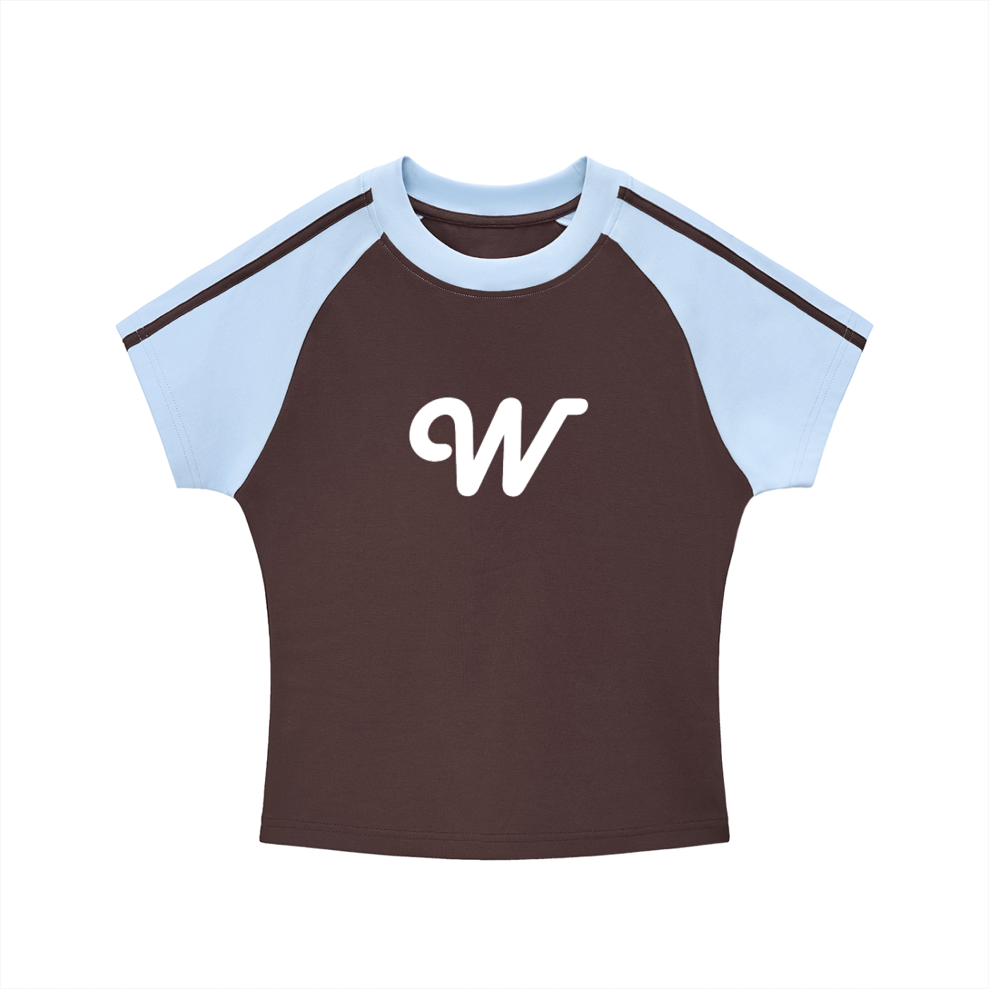 Contrast Stripes Bodycon Raglan  Sleeve T-Shirt