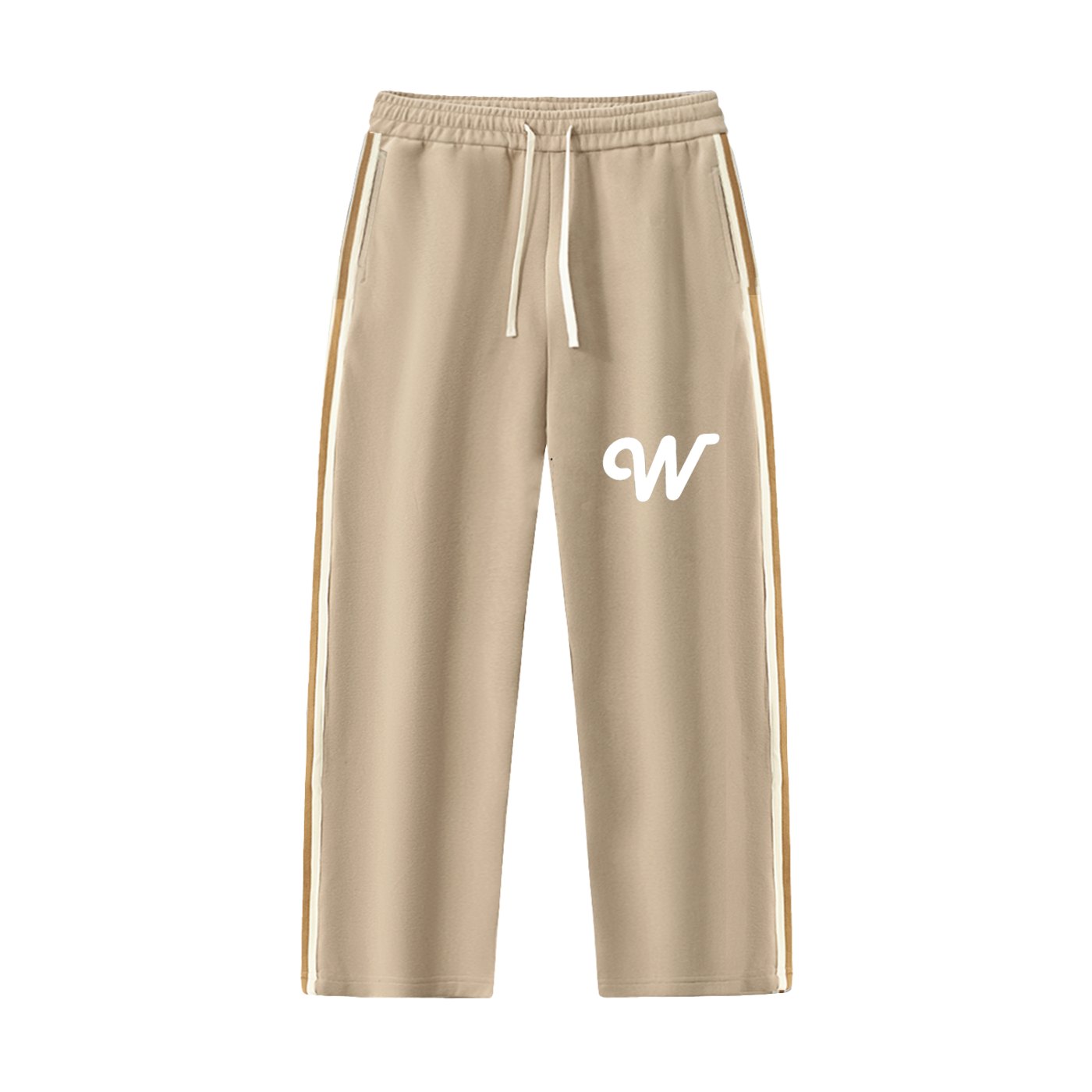 Contrast Side-Stripe Straight-Leg  Pants