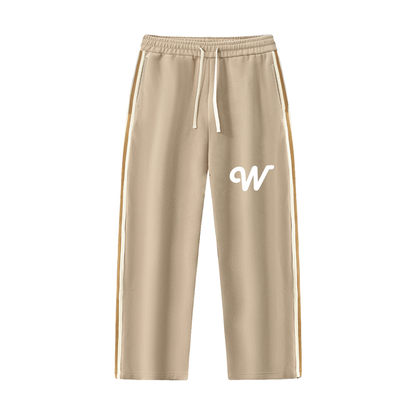 Contrast Side-Stripe Straight-Leg  Pants