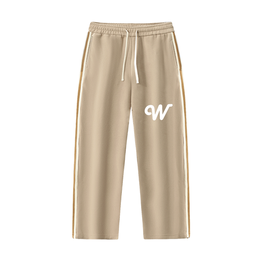 Contrast Side-Stripe Straight-Leg  Pants