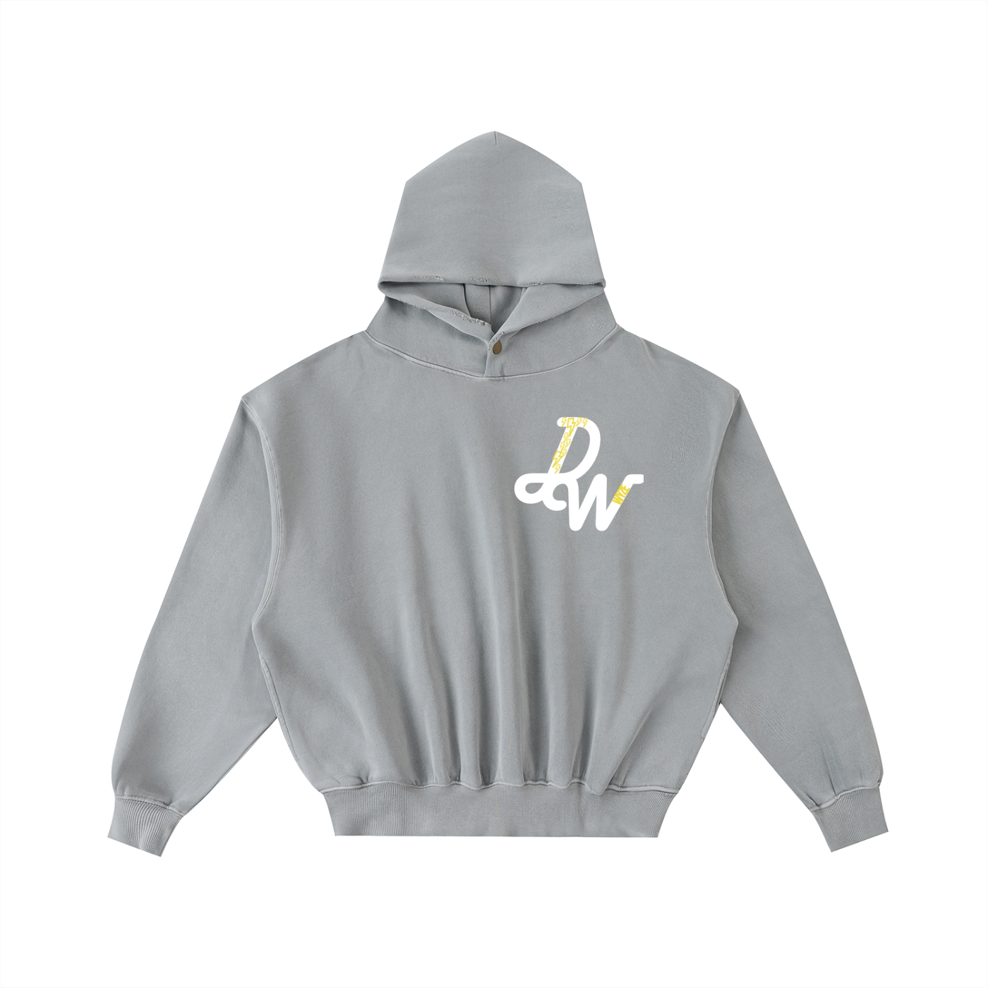 Frayed Enzyme Washed Fleece Hoodie