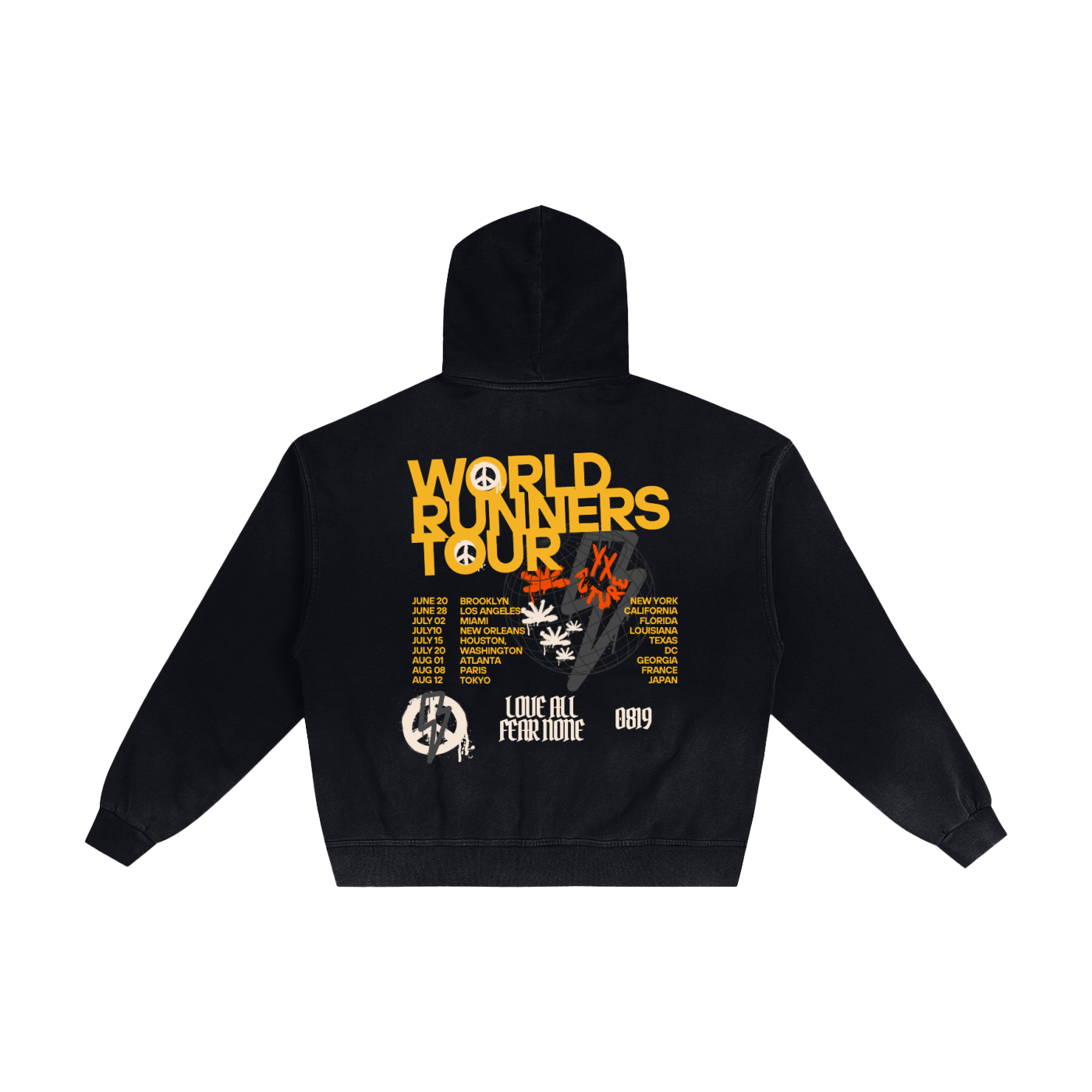 Hand-Frayed Sunfade Zip Hoodie