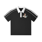Contrast Collar Short-Sleeve Polo Shirt
