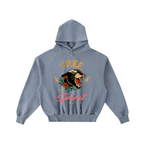 Frayed Enzyme Washed Fleece Hoodie