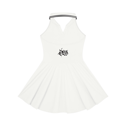 Women's Collared Halter A-Line Tennis Dress
