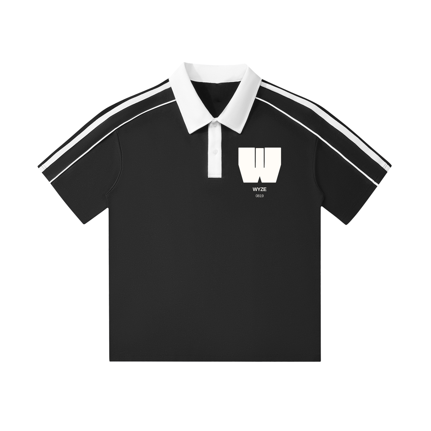 Contrast Collar Short-Sleeve Polo Shirt