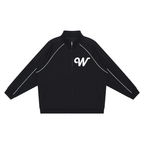 Reflection Striped Raglan Sleeve  Jacket