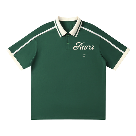 Unisex Contrast Piping Polo Shirt