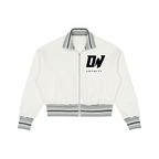 Striped Rib Collar Zip Jacket