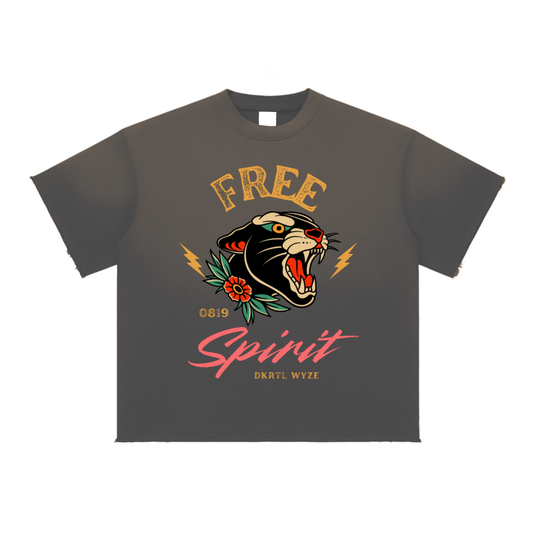 Sun Fade Raw Edge T-Shirt