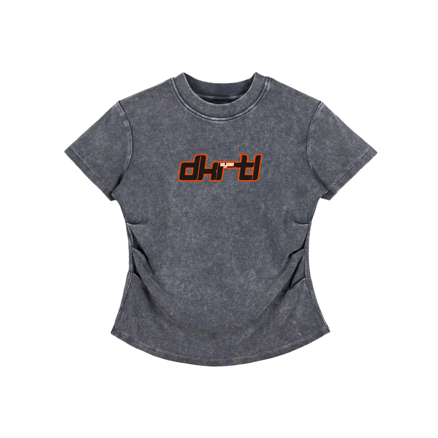 Vintage Washed Bodycon Cotton T-Shirt