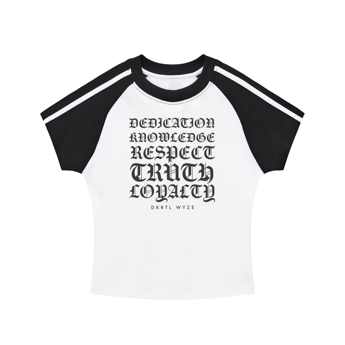 Contrast Stripes Bodycon Raglan  Sleeve T-Shirt