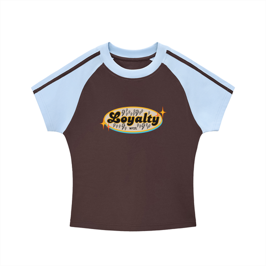 Contrast Stripes Bodycon Raglan  Sleeve T-Shirt