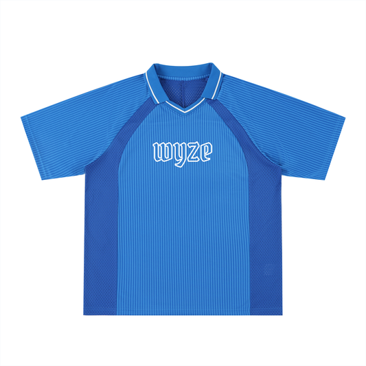 Striped V-Neck Soccer Jersey