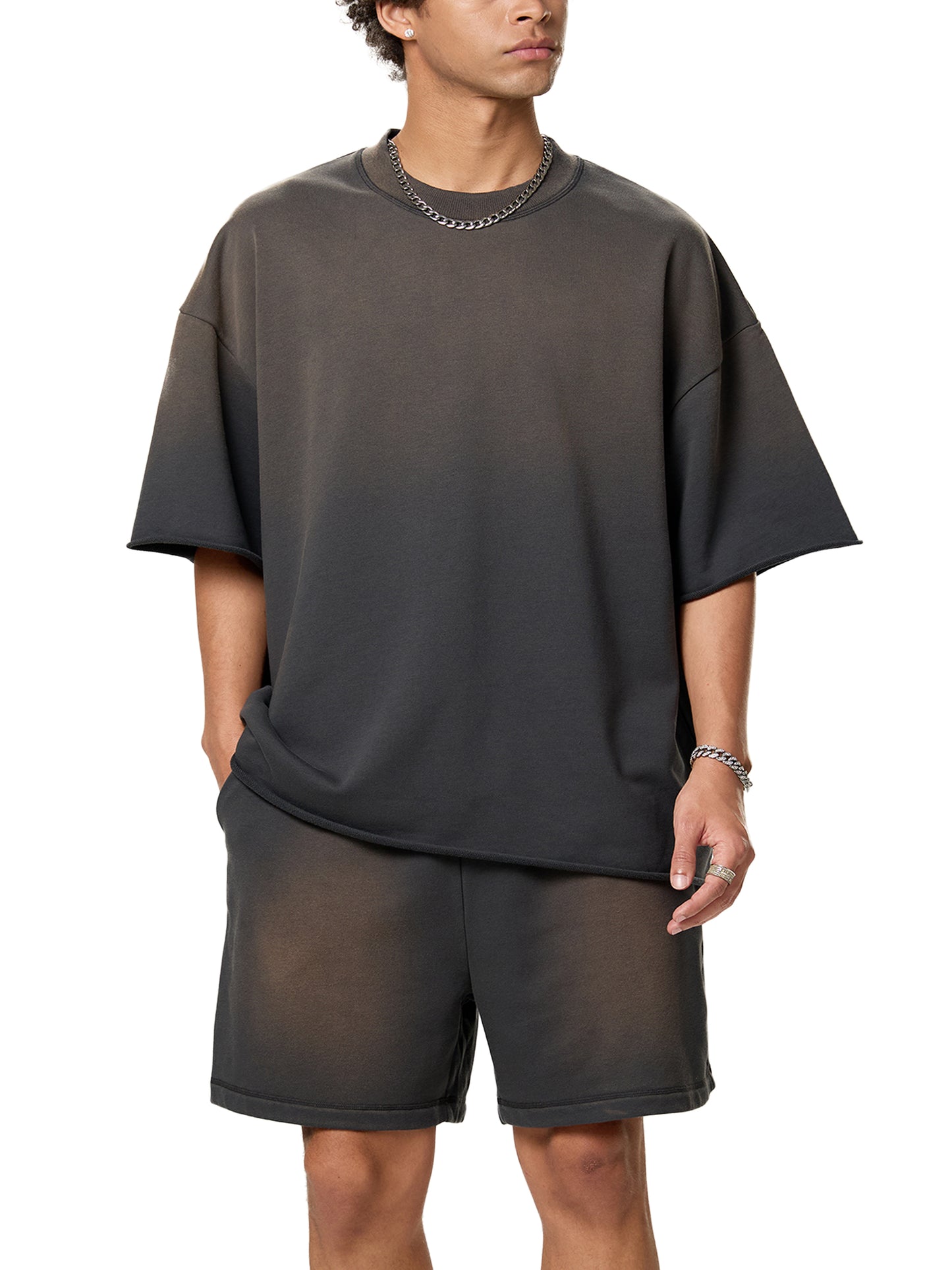 Sun Fade Raw Edge T-Shirt