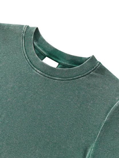 Vintage Washed Bodycon Cotton T-Shirt