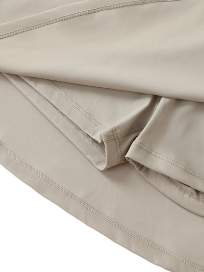 High-Waist Pocketed A-Line Skirt