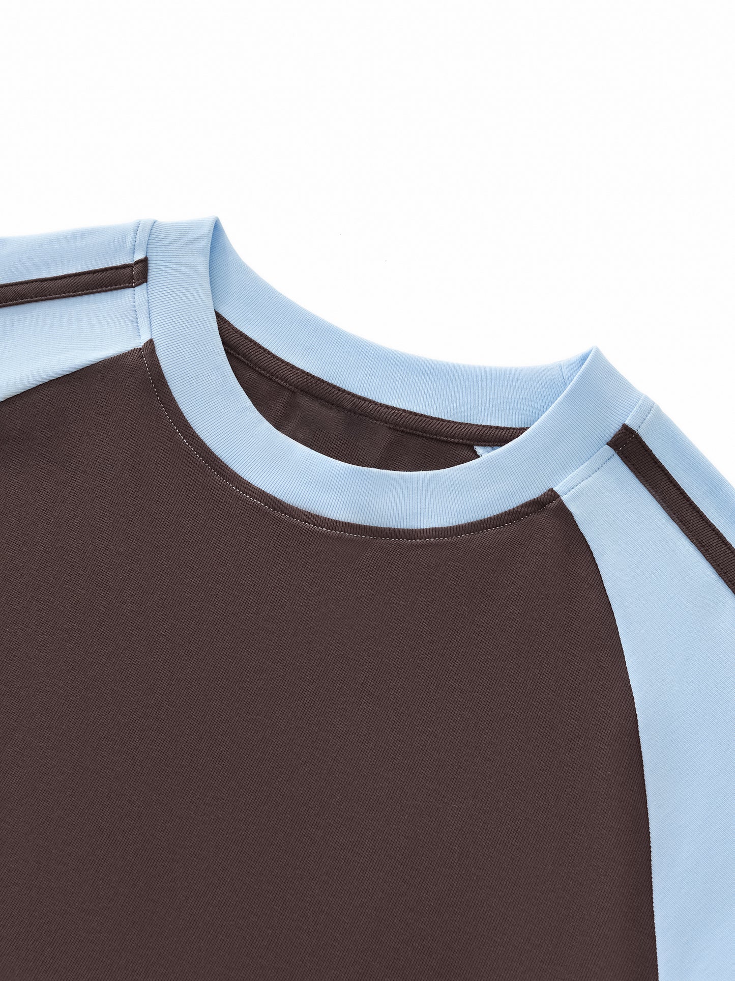 Contrast Stripes Bodycon Raglan  Sleeve T-Shirt