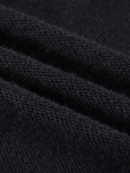 Snow Washed Tape Raw Edge Zip Hoodie