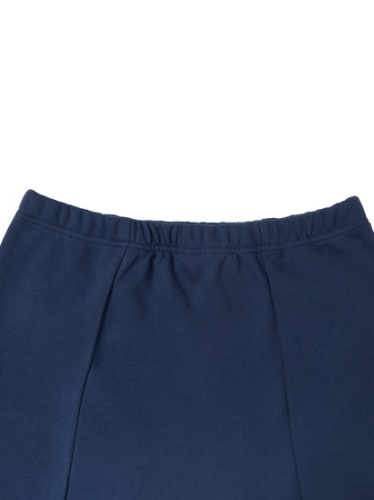 Contrast Side Stripe Slit Skirt