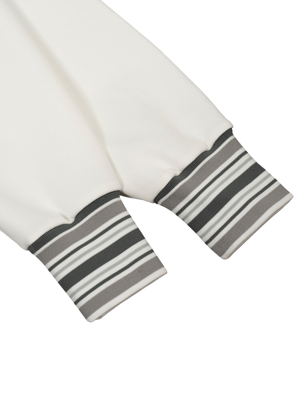 Striped Rib Collar Zip Jacket