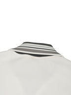 Striped Rib Collar Zip Jacket