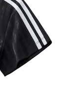 Contrast Collar Striped Cropped Jersey