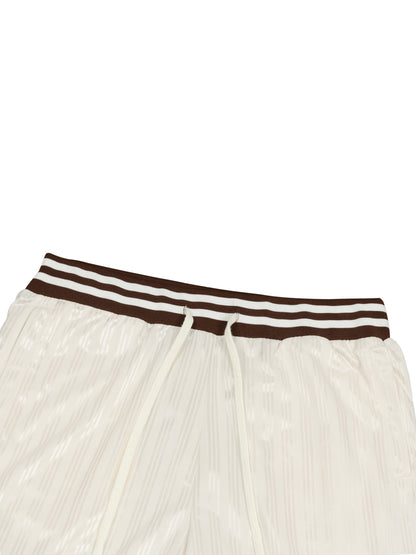 Unisex Striped Drawstring Shorts
