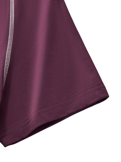 Women's Contrast Stitch Raglan Crop T-Shirt