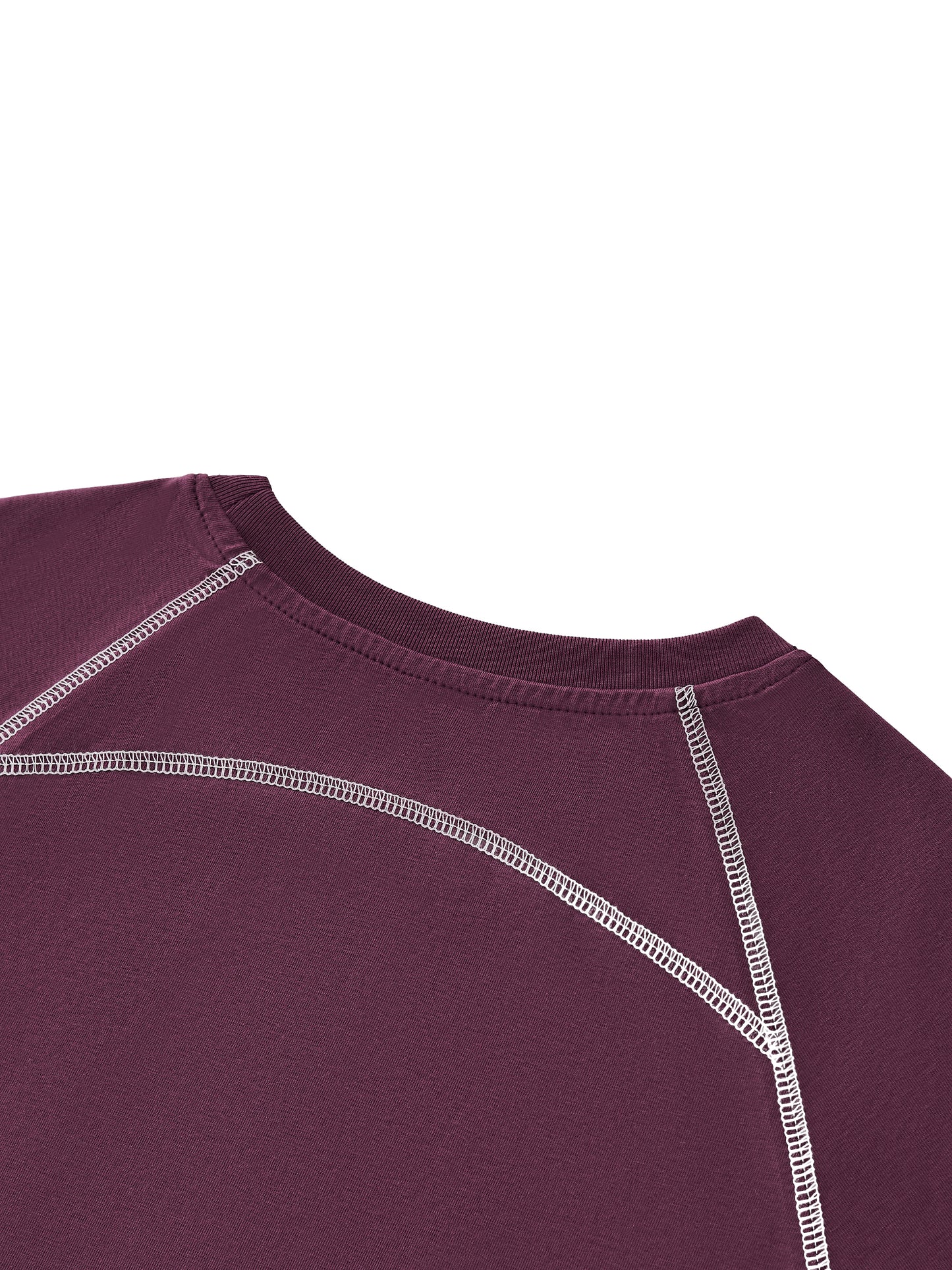 Women's Contrast Stitch Raglan Crop T-Shirt