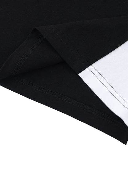 Unisex Oversized Color Block V-Neck T-Shirt